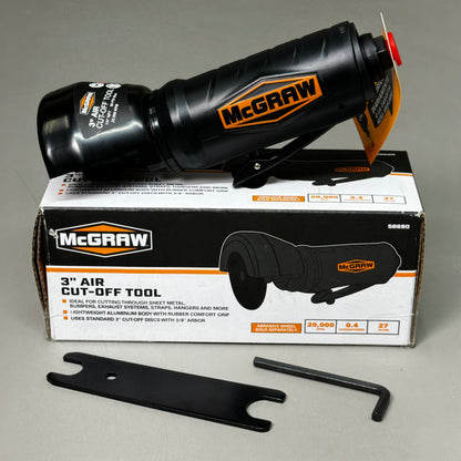 MCGRAW 3" Air Cut-Off Tool 8" x 3 1/2" Black 58690 PayWut