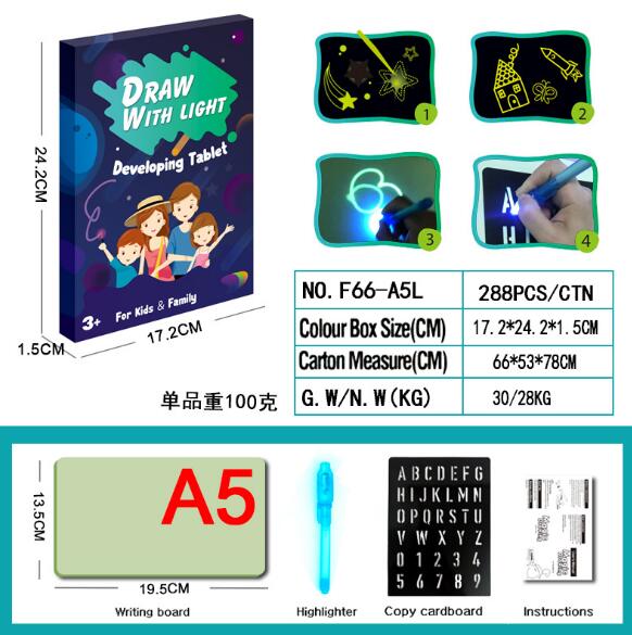 Draw With Light Fun  Glowing Paint Glow Light Tablet Draw With Light Fun And Developing Toy