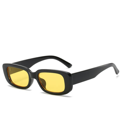 Trend Small Frame Sunglasses Female Square Sunglasses Olive Green Colorful Ins Street Shot Glasses
