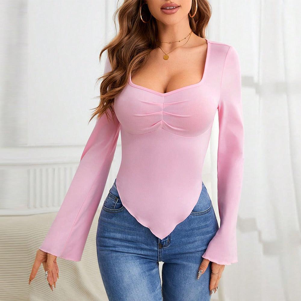 Slim Fit Knitted Long-Sleeved T-Shirt Top | Casual Country Girl Style for Spring & Summer Country in My Heart