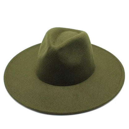 Modern Classic Felt Fedora – Stylish Wide Brim Wool Hat for Men and Women Country in My Heart