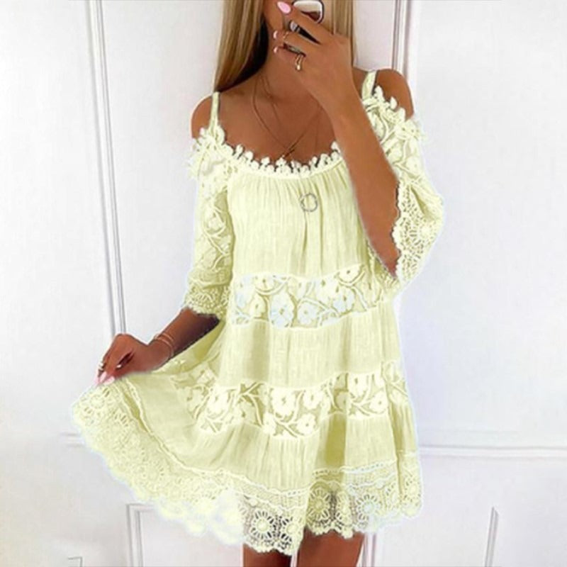 Lace Embrace Summer Sling Dress Country in My Heart