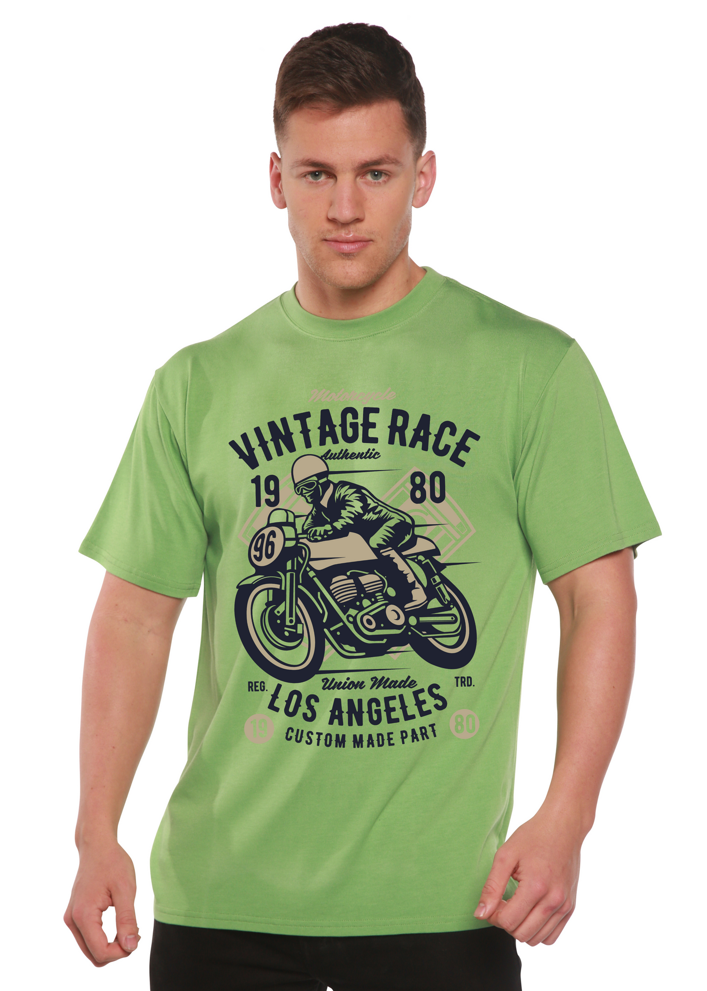 Vintage Race Spun Bamboo® Men's Bamboo Viscose/Organic Cotton Short Sleeve Graphic T-Shirt Spun Bamboo