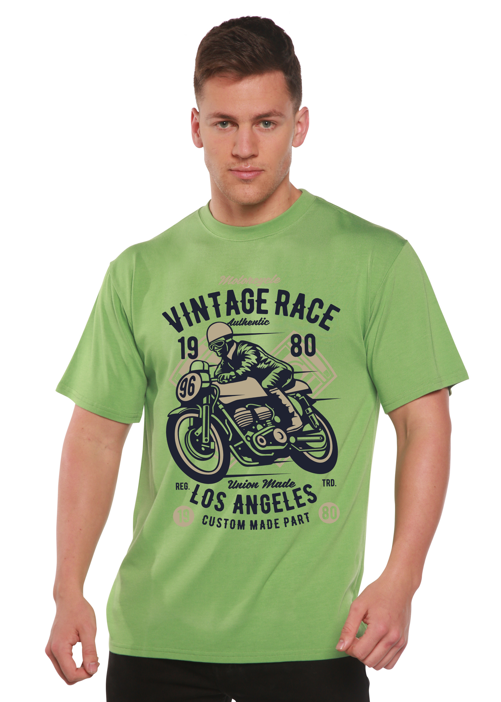 Vintage Race Spun Bamboo® Men's Bamboo Viscose/Organic Cotton Short Sleeve Graphic T-Shirt Spun Bamboo