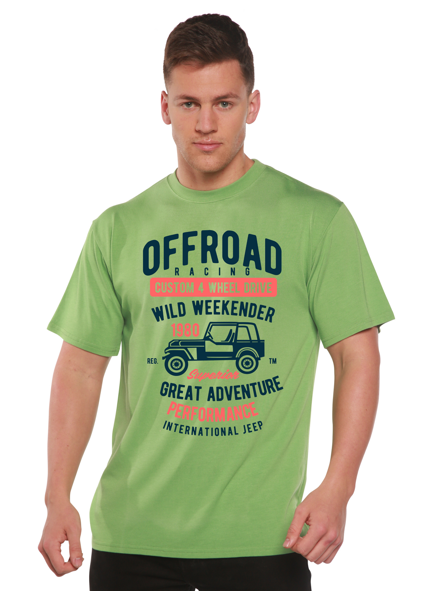 Off Road Racing Spun Bamboo® Men's Bamboo Viscose/Organic Cotton Short Sleeve Graphic T-Shirt Spun Bamboo