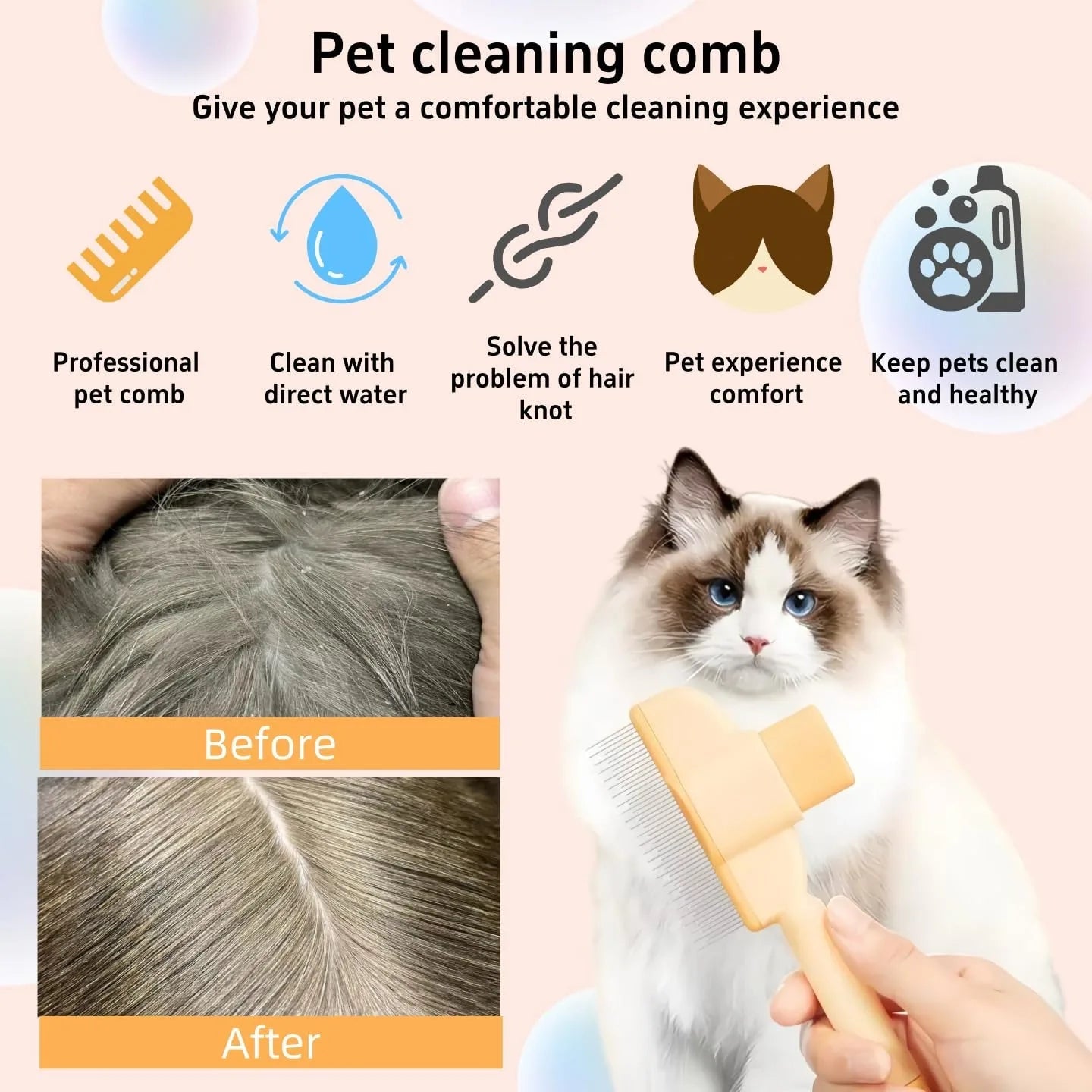 Pet Hair & Flea Comb ViralGalleria.com