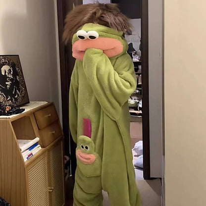 Long-Haired Green Monster Pajamas ViralGalleria.com
