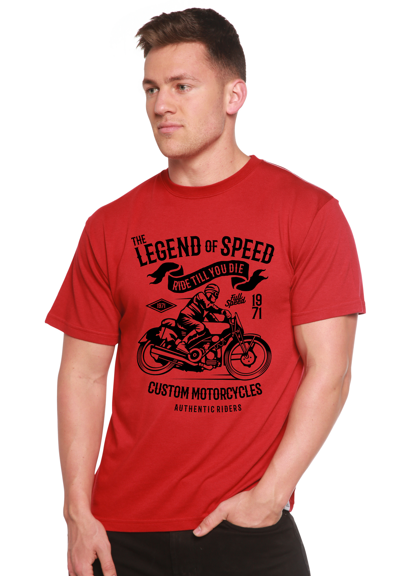 The Legend of Speed Spun Bamboo® Men's Bamboo Viscose/Organic Cotton Short Sleeve Graphic T-Shirt Spun Bamboo