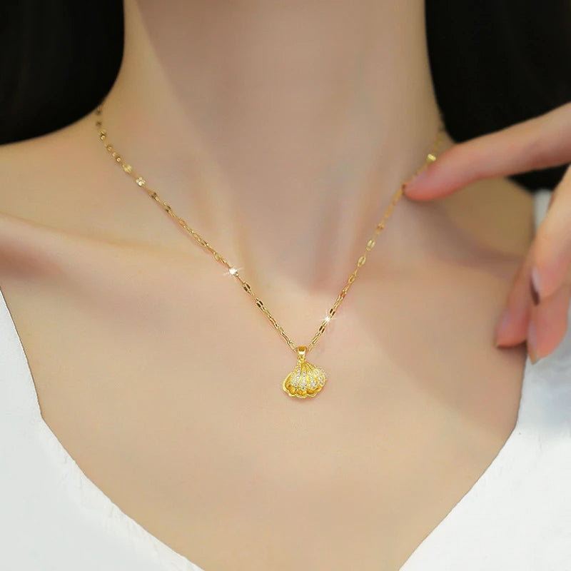 Korean Openable Shell Pearl Necklace ViralGalleria.com