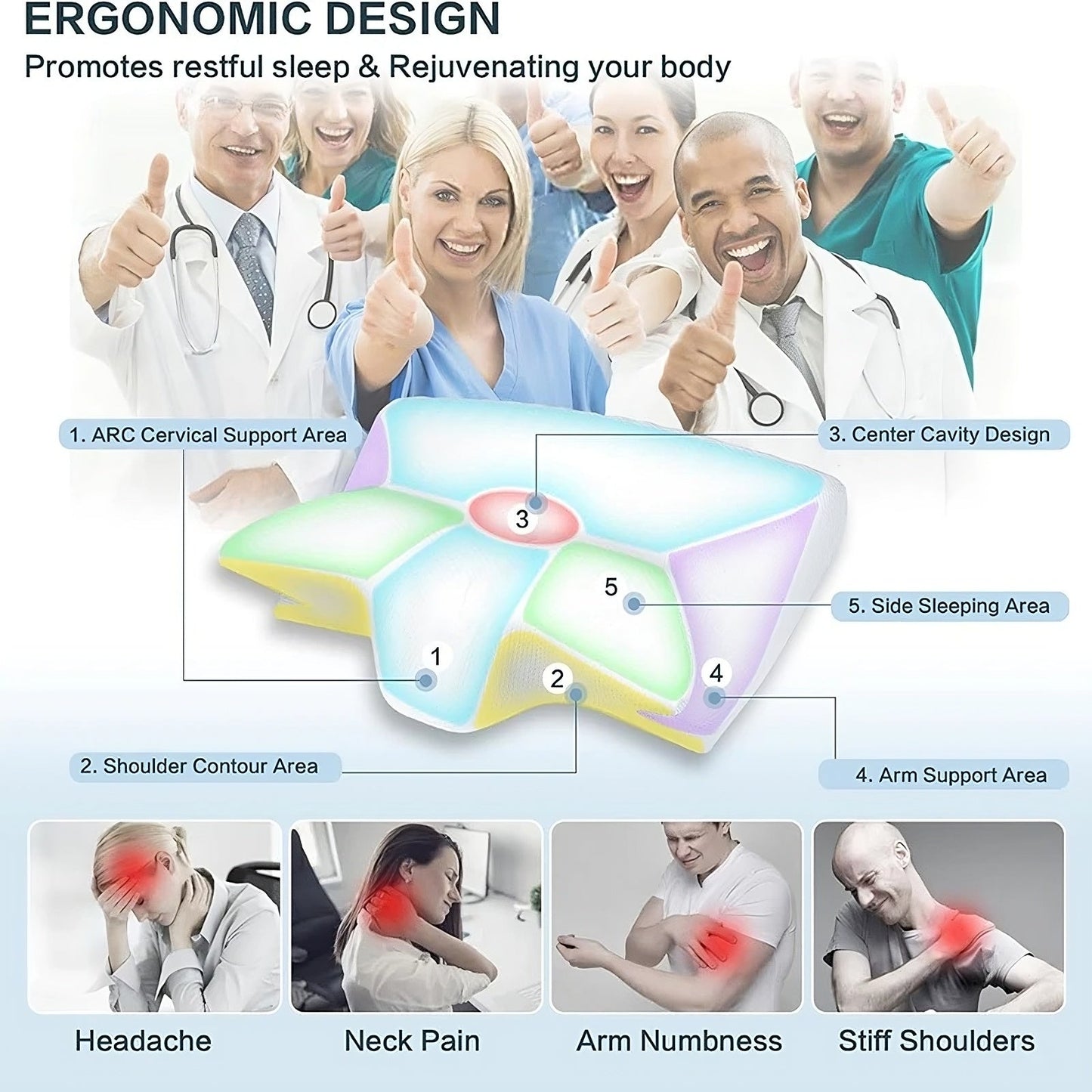 Memory Foam Cervical Pillow ViralGalleria.com
