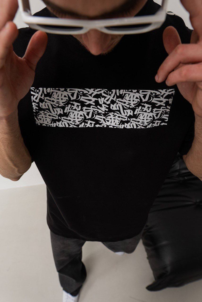 Graffiti Print Oversized T-Shirt - Unisex Urban Streetwear Tee Withinblack
