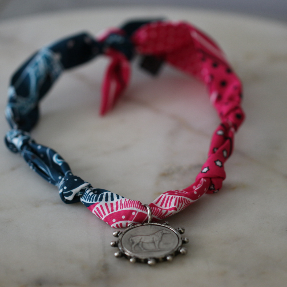 Rodeo Scarf Necklace - Horse Pendant Charm Deep South Originals