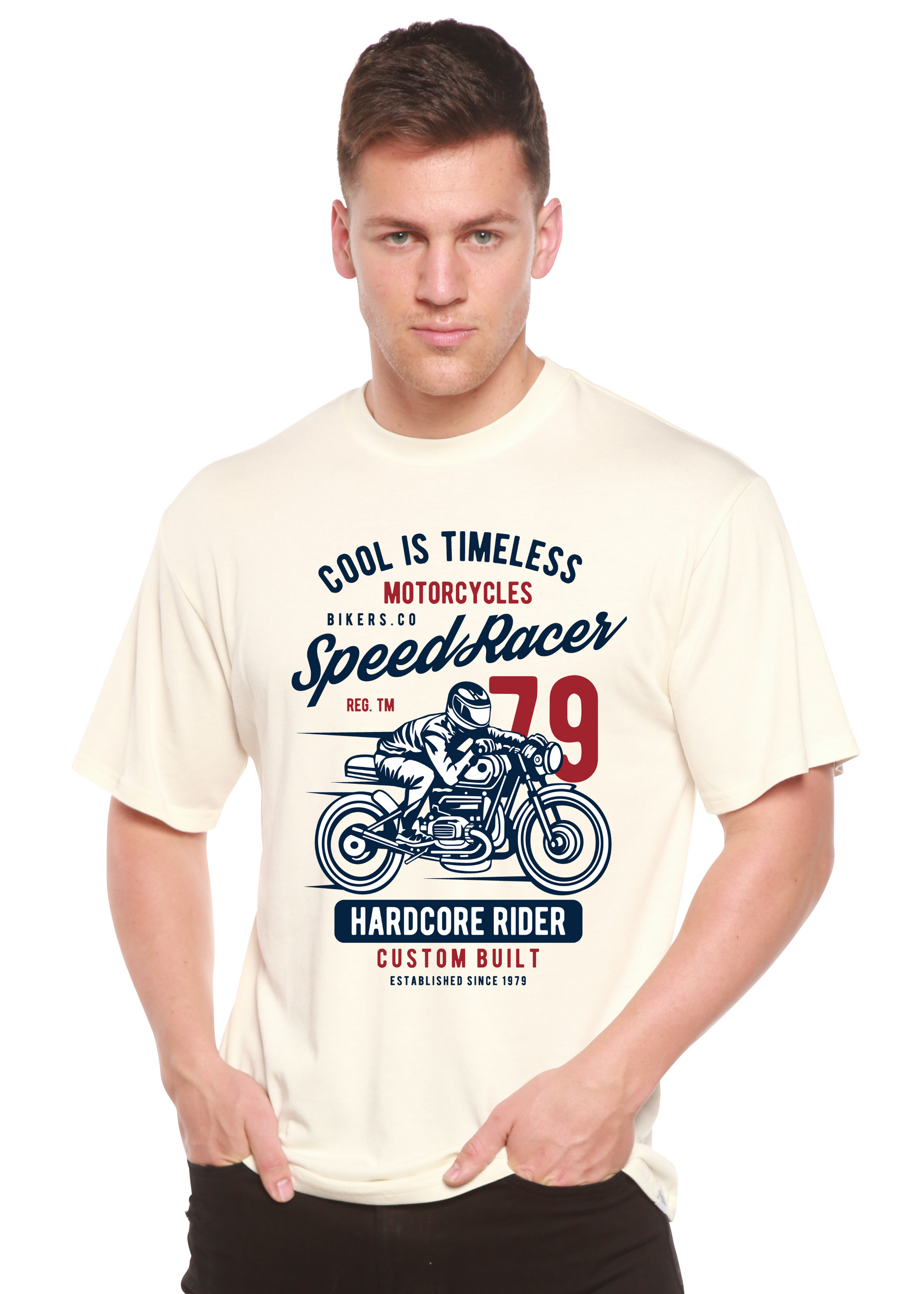 Speed Racer Spun Bamboo® Men's Bamboo Viscose/Organic Cotton Short Sleeve Graphic T-Shirt Spun Bamboo