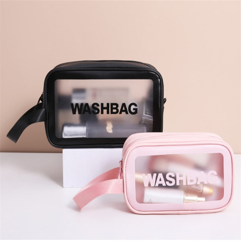 Portable Transparent Waterproof Travel Wash & Makeup Bag ViralGalleria.com