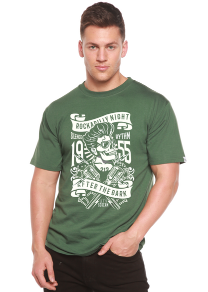 Rockabilly Night Spun Bamboo® Men's Bamboo Viscose/Organic Cotton Short Sleeve Graphic T-Shirt Spun Bamboo