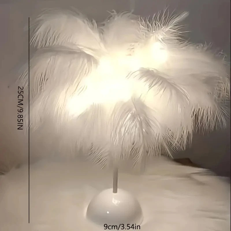 Feather Design LED Table Lamp ViralGalleria.com