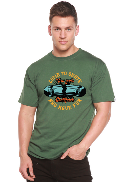 New York Skatepark Men's Bamboo Viscose/Organic Cotton Short Sleeve Graphic T-Shirt Spun Bamboo