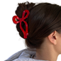 Red Bow Claw Clip Ivy + Cloth