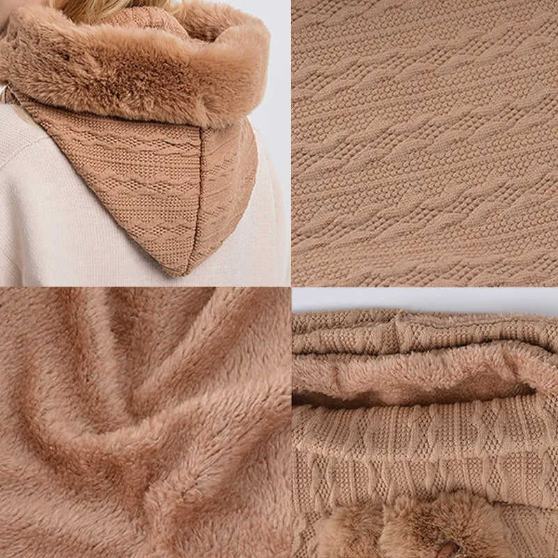 Thicken Knitted Fleece One-Piece Winter Scarf Mask ViralGalleria.com