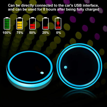 LED Car Cup Holder Light ViralGalleria.com