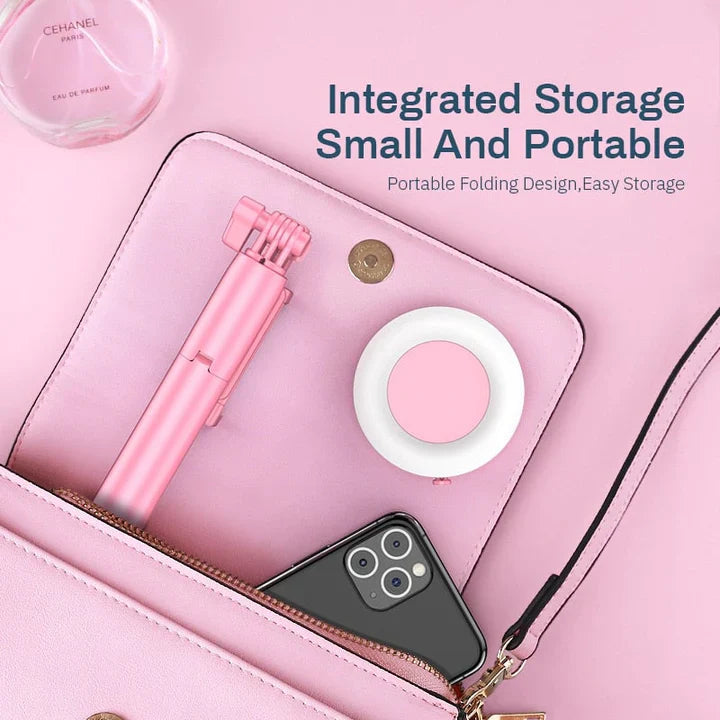 Portable Tripod Selfie Stick With Light ViralGalleria.com