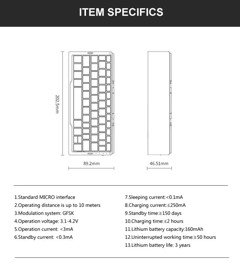 Mini Foldable Bluetooth Keyboard ViralGalleria.com