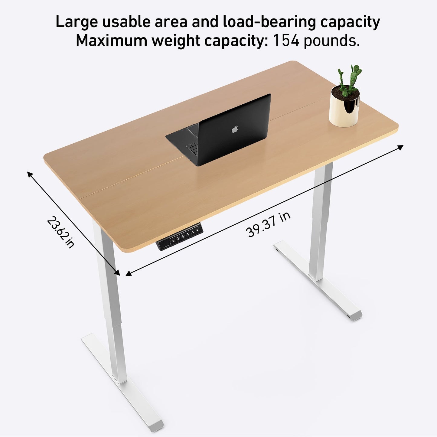 DeerRun®Electric Standing Desk, 39 x 23 Inches Height Adjustable DeerRun®