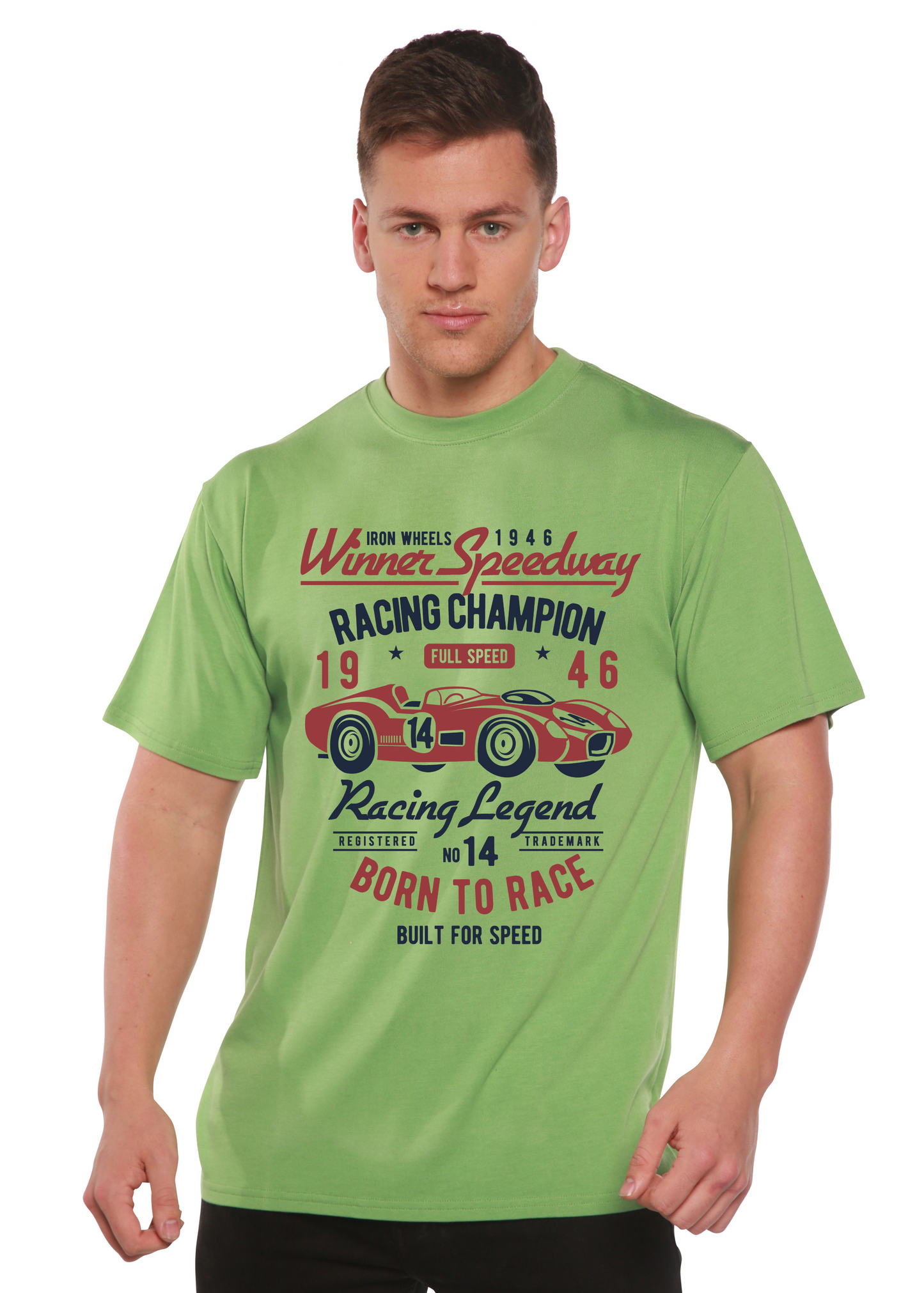Winner Speedway Spun Bamboo® Men's Bamboo Viscose/Organic Cotton Short Sleeve Graphic T-Shirt Spun Bamboo