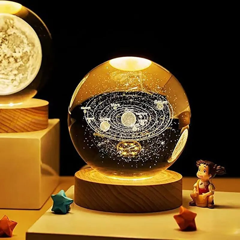 LED Night Light Milky Way Galaxy Solar System Crystal Ball ViralGalleria.com