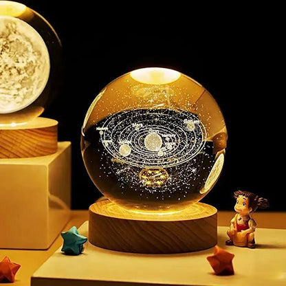 LED Night Light Milky Way Galaxy Solar System Crystal Ball ViralGalleria.com