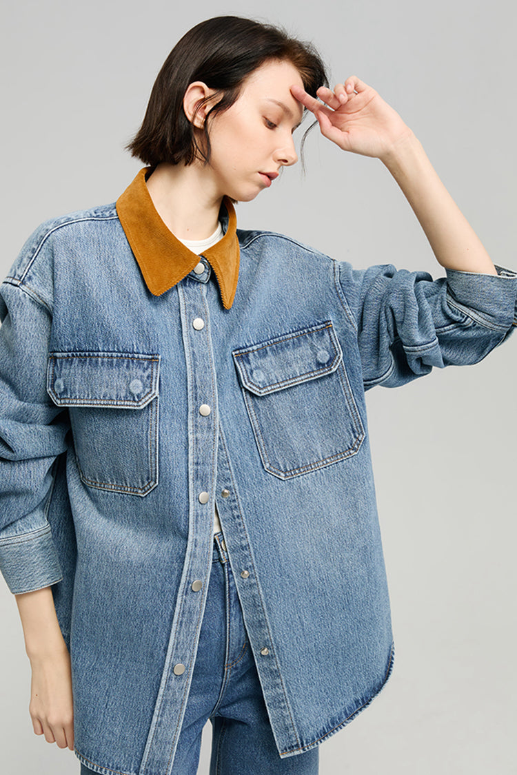 California Sunset Denim Shirt HJ902 Hey Joanie