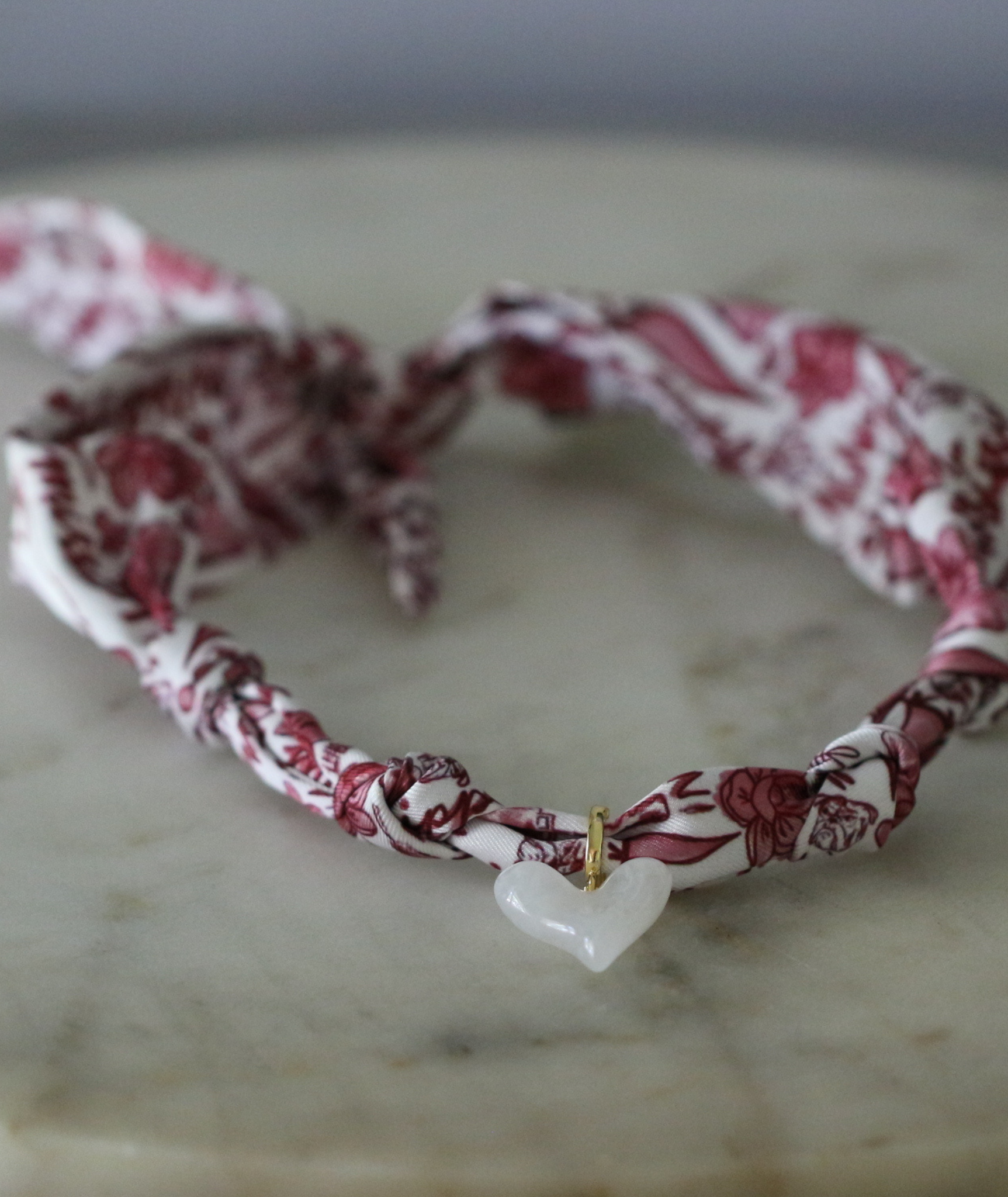 Starkville Tailgate Scarf Necklace - Heart Charm Deep South Originals