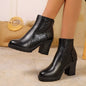 Point Toe Block Heel Boots | Sleek Pointed Heel Ankle Boot FitiqueFit
