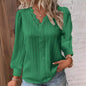 Women’s Lace-Trim V-Neck Blouse FitiqueFit