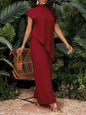 Asymmetrical Sleeveless Top & Pants Set – Women’s Two-Piece FitiqueFit