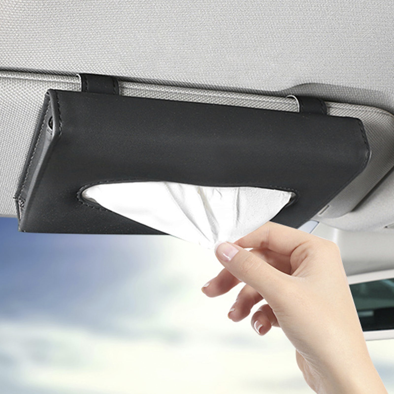 Automobile Sunshade Paper Towel Box Car - Mounted Fashion Pull-out Carton NovaCart
