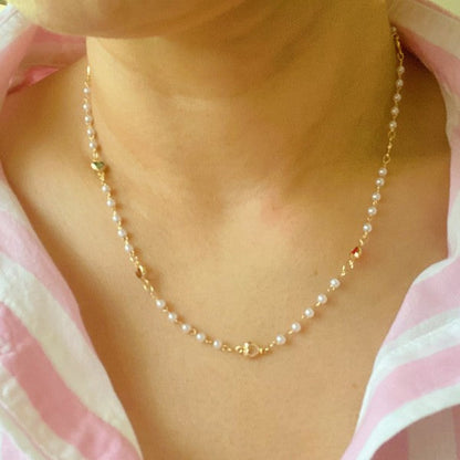 Precious Mini Heart Pearl Chain Necklace Shop Style & More | Fresh Looks, Everyday Deals & Free Shipping