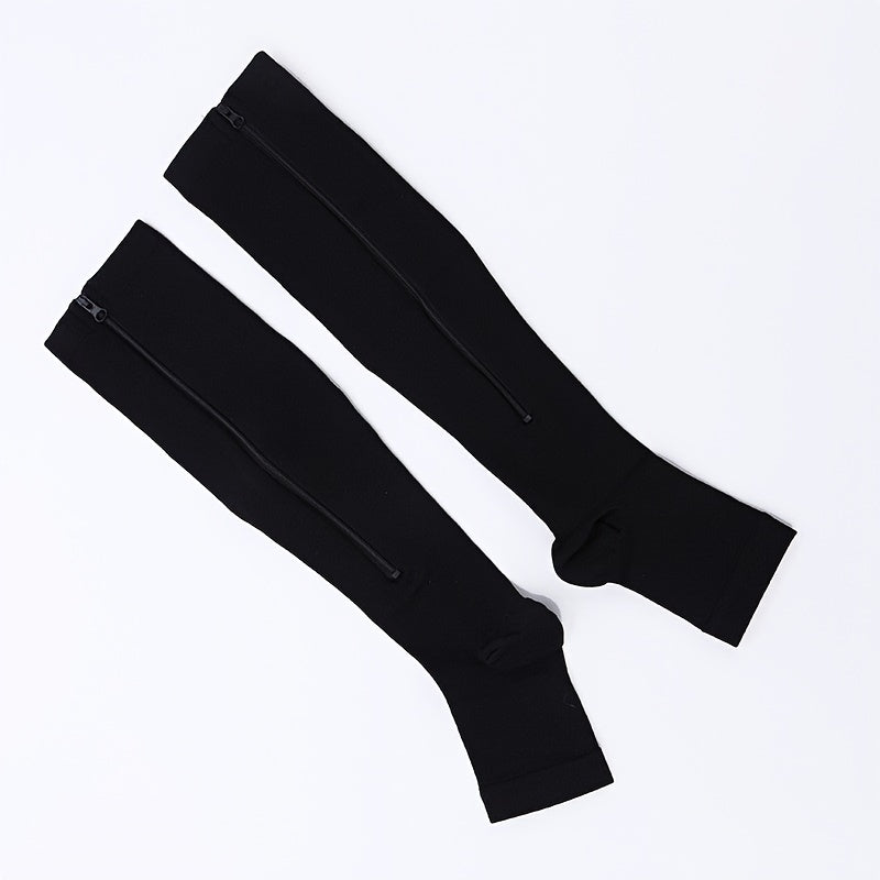 Toeless Compression Socks With Side Zipper For All Day Wear, Sports Socks NovaCart