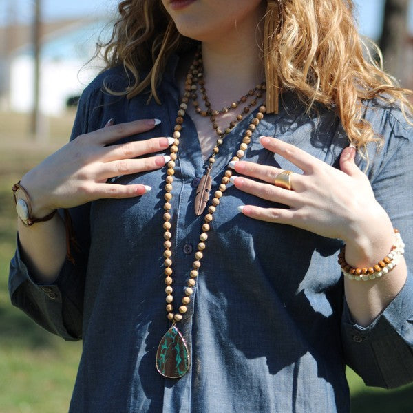 Bracelet Bar-Wood & White Turquoise Beads Shop Style & More | Fresh Looks, Everyday Deals & Free Shipping