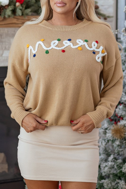 Christmas Merry Dot Dolman Sleeve Sweater Shop Style & More | Fresh Looks, Everyday Deals & Free Shipping
