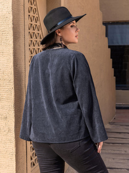 Plus Size Embroidered Open Front Jacket See size chart under “more details” The Fashion Celestial