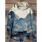 Women’s Printed Hooded Long Sleeve Pullover Sweatshirt FitiqueFit