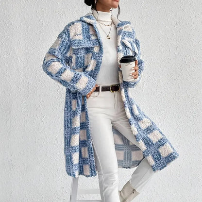 Women’s Plaid Fleece Jacket FitiqueFit