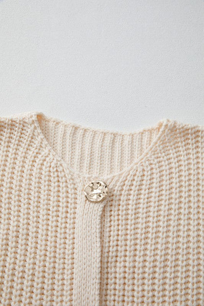 Solid Textured Buttoned Oversized Sweater Vest Shop Style & More | Fresh Looks, Everyday Deals & Free Shipping