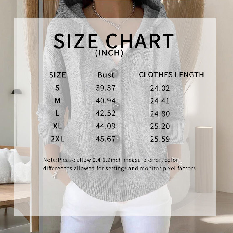Women’s Button-Down Hoodie Cardigan Sweater Coat FitiqueFit