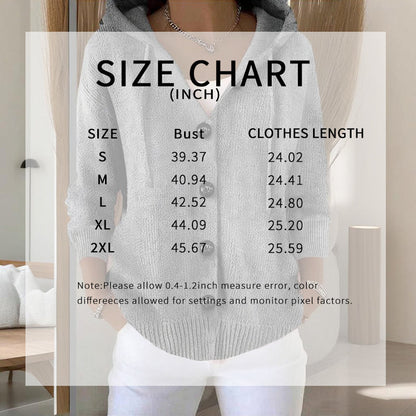 Women’s Button-Down Hoodie Cardigan Sweater Coat FitiqueFit