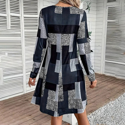 Women's Round Neck Long Sleeve Dress FitiqueFit