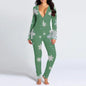 Printed Button Tight Jumpsuit For Women Grayceful LLC