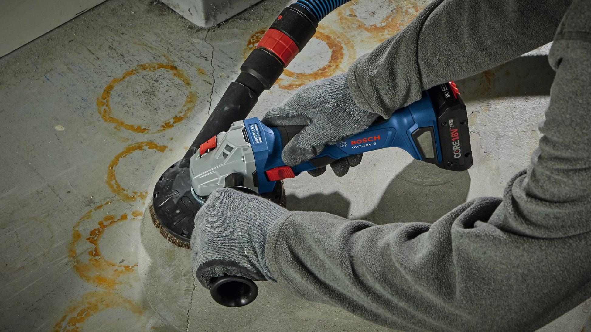 BOSCH GWS18V-8N 18V Brushless 4-1/2 In. Angle Grinder with Slide Switch (Bare Tool) VM Hardware