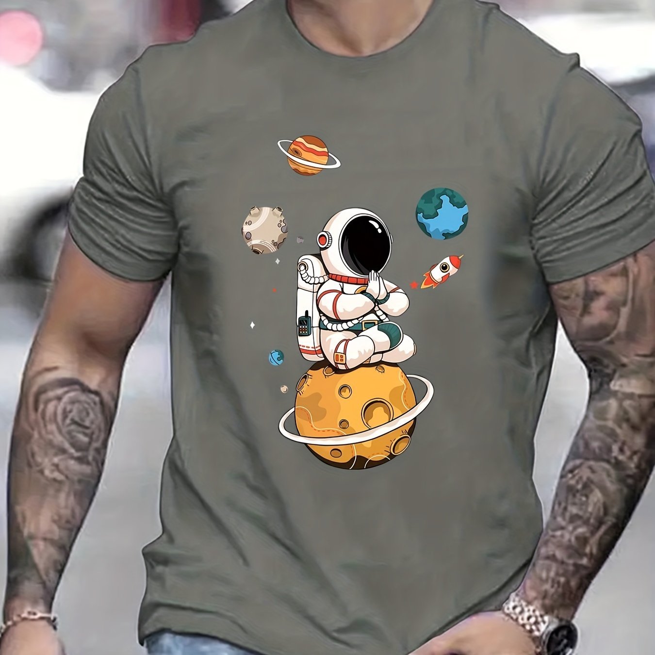 Men’s Astronaut Graphic Shirt FitiqueFit